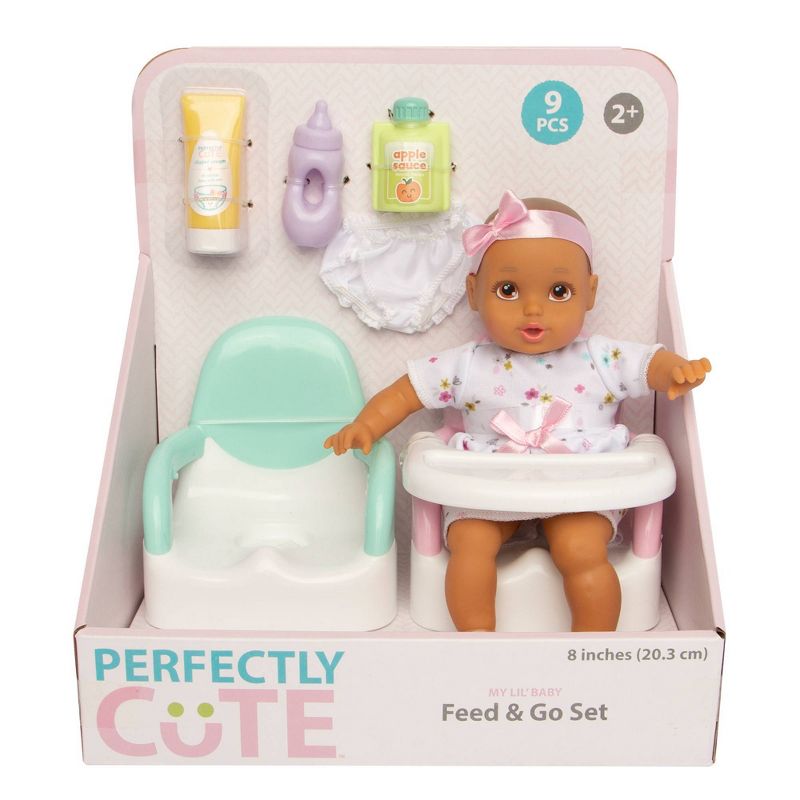Perfectly Cute 8" My Lil' Baby Feed N Go Set - Light Brown Eyes
