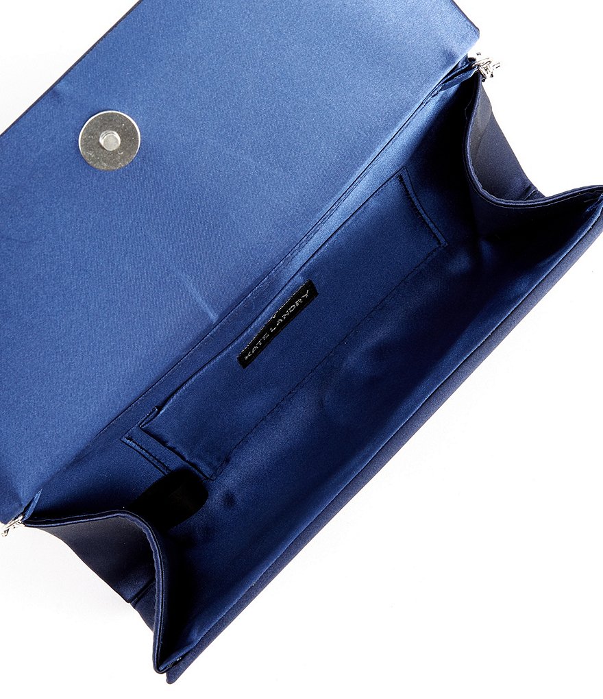 Kate Landry Satin Rhinestone Trim Clutch Bag