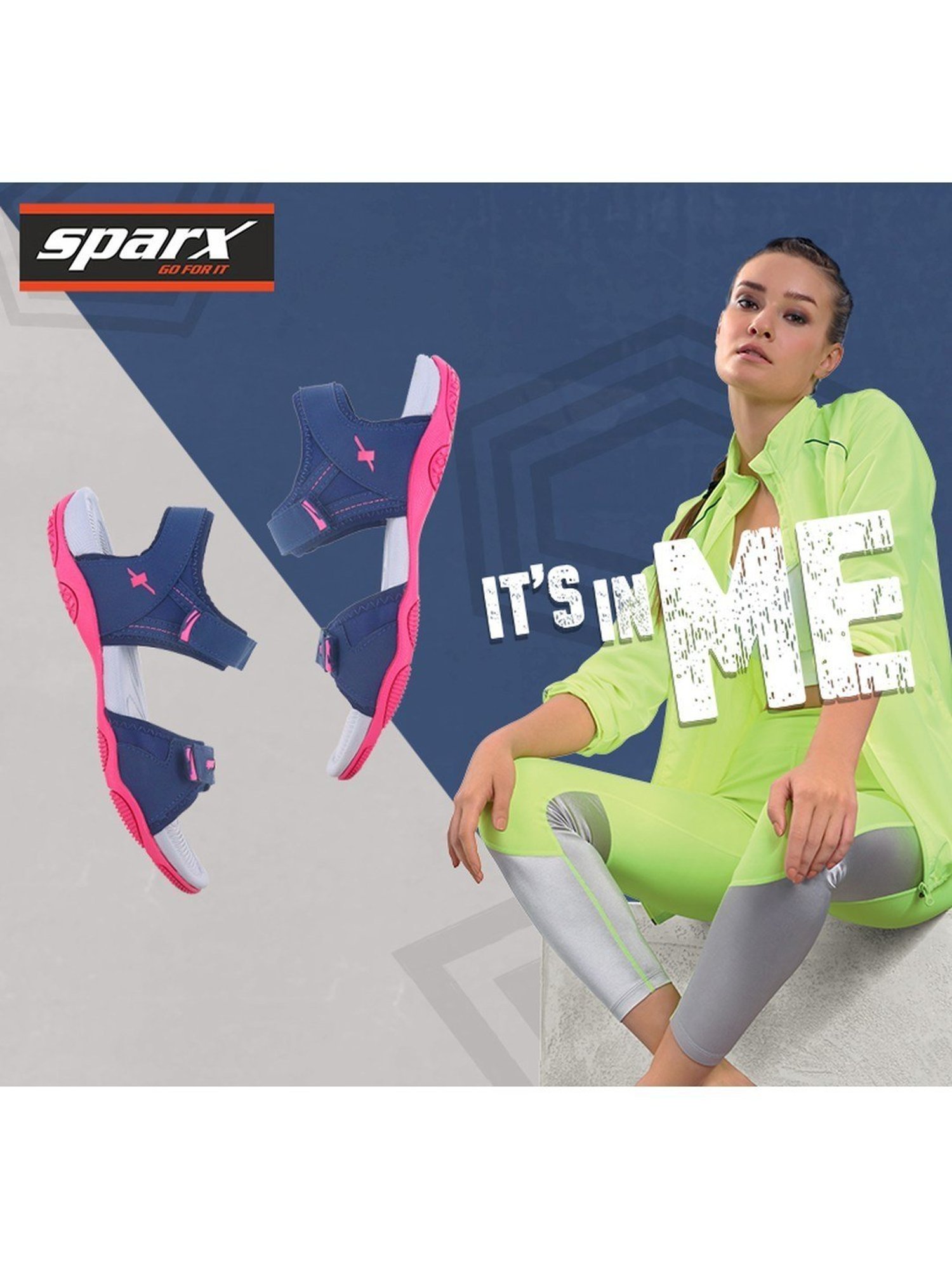 Sparx Women's Navy Floater Sandals