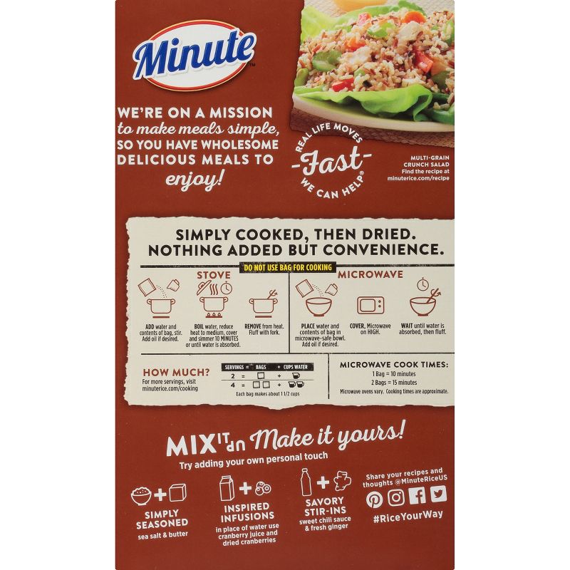 Minute Instant Brown, Red & Wild Rice with Quinoa - 12oz
