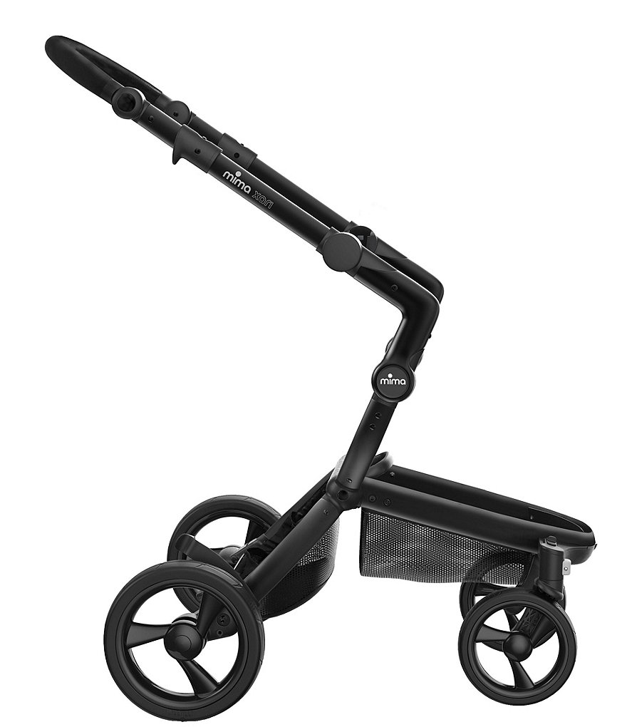 Mima Xari Stroller - Black Chassis with Snow White Reversible Seat and Carrycot