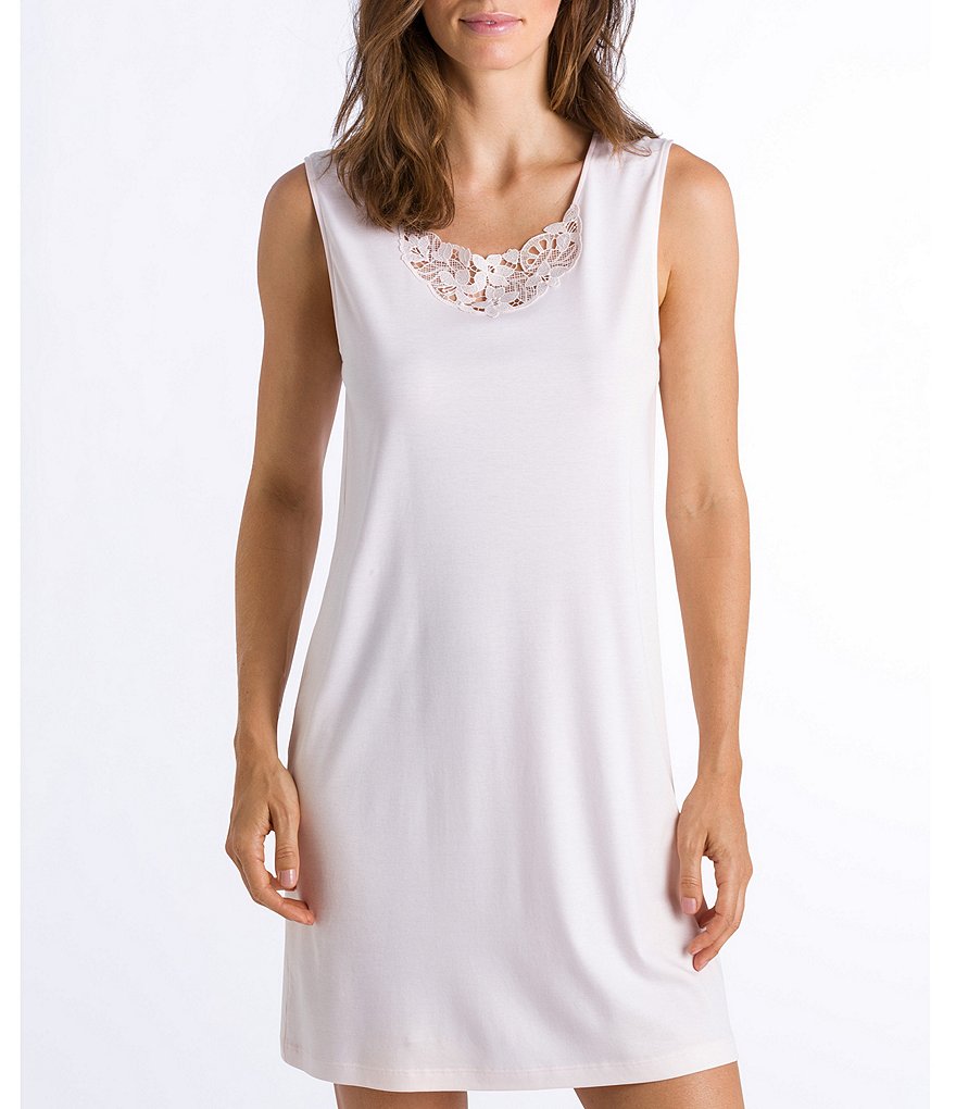 Hanro Dorea Solid Interlock Sleeveless Tank Gown