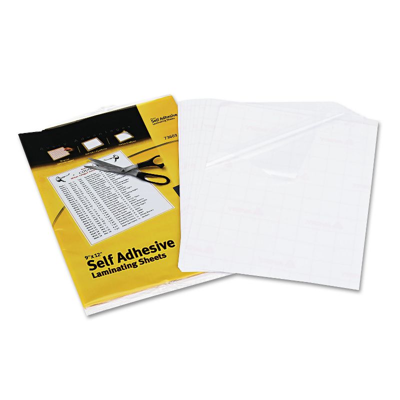 Avery Clear Self-Adhesive Laminating Sheets 3 mil 9 x 12 10/Pack 73603