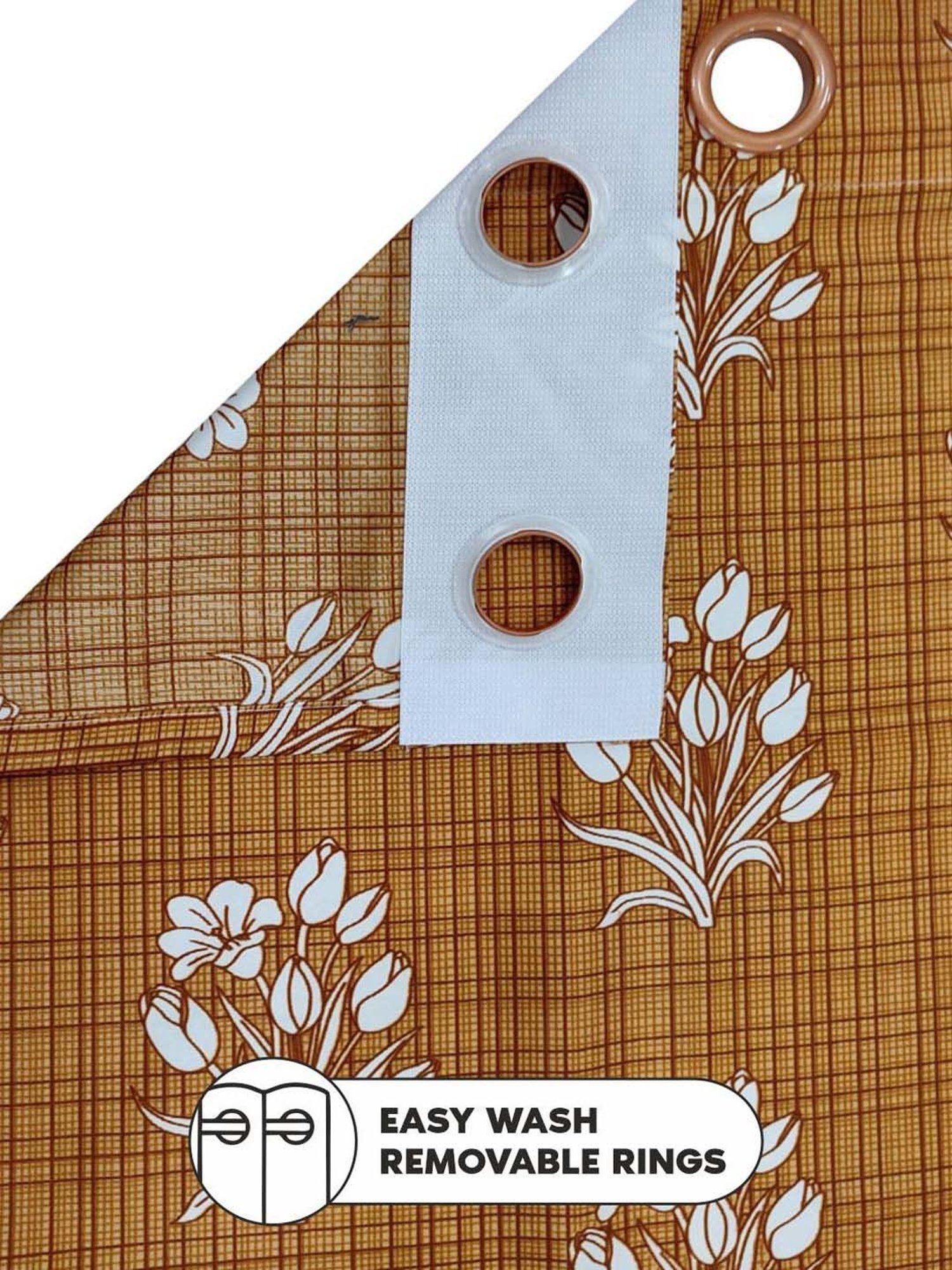 Bianca SANTORO Orange Faux Silk 5 Ft. Window Curtain - Set of 2