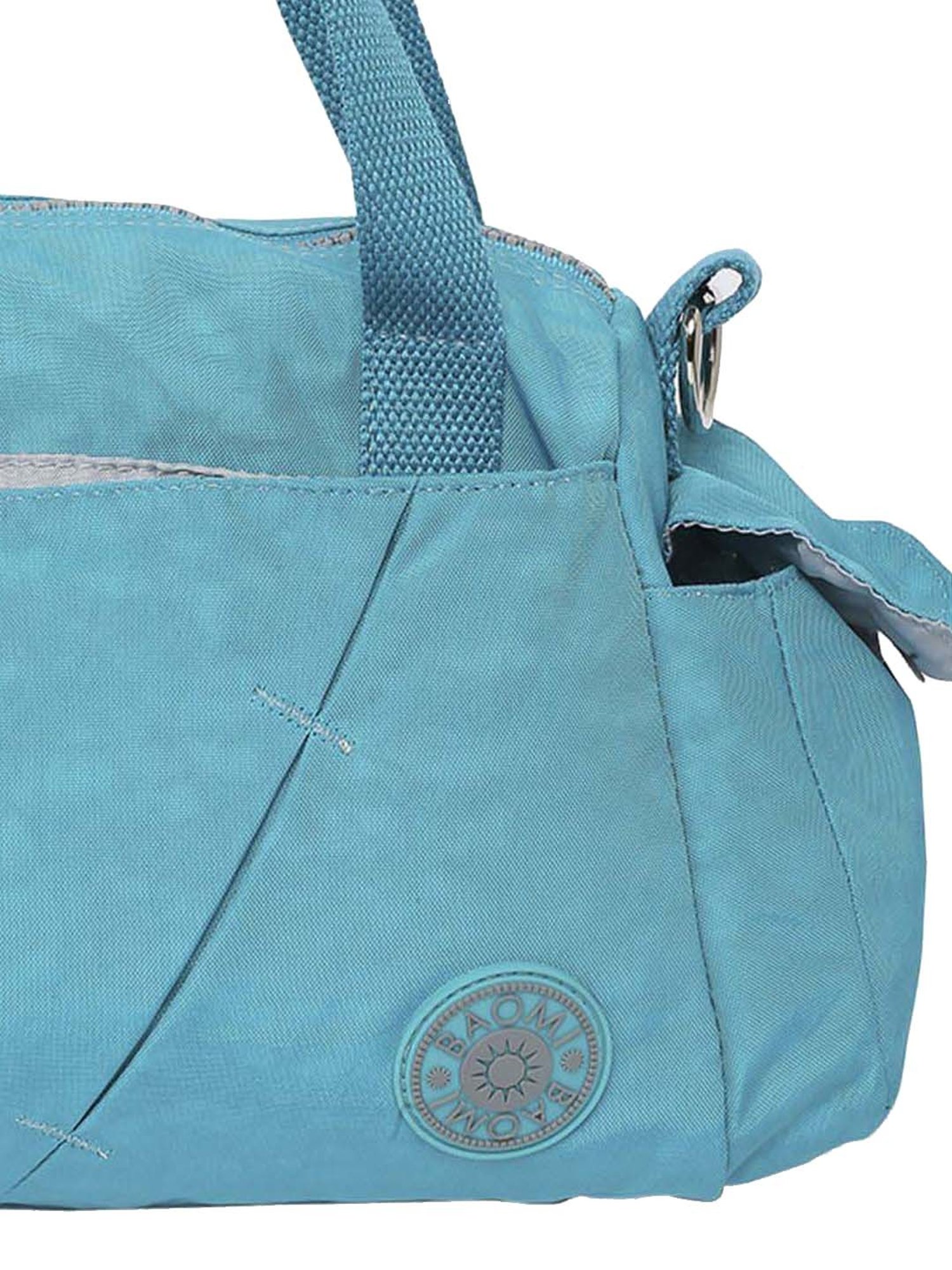 Baomi Blue Solid Medium Handbag
