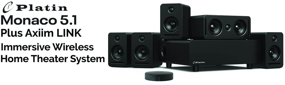 Monaco 5.1 Plus Axiim LINK Immersive Wireless Home Audio system for LG 2019-2020 OLED and NanoCell TVs & Xbox One. Tuned by THX, WiSA, 24-Bit High Resolution Audio System with 270W Total Power