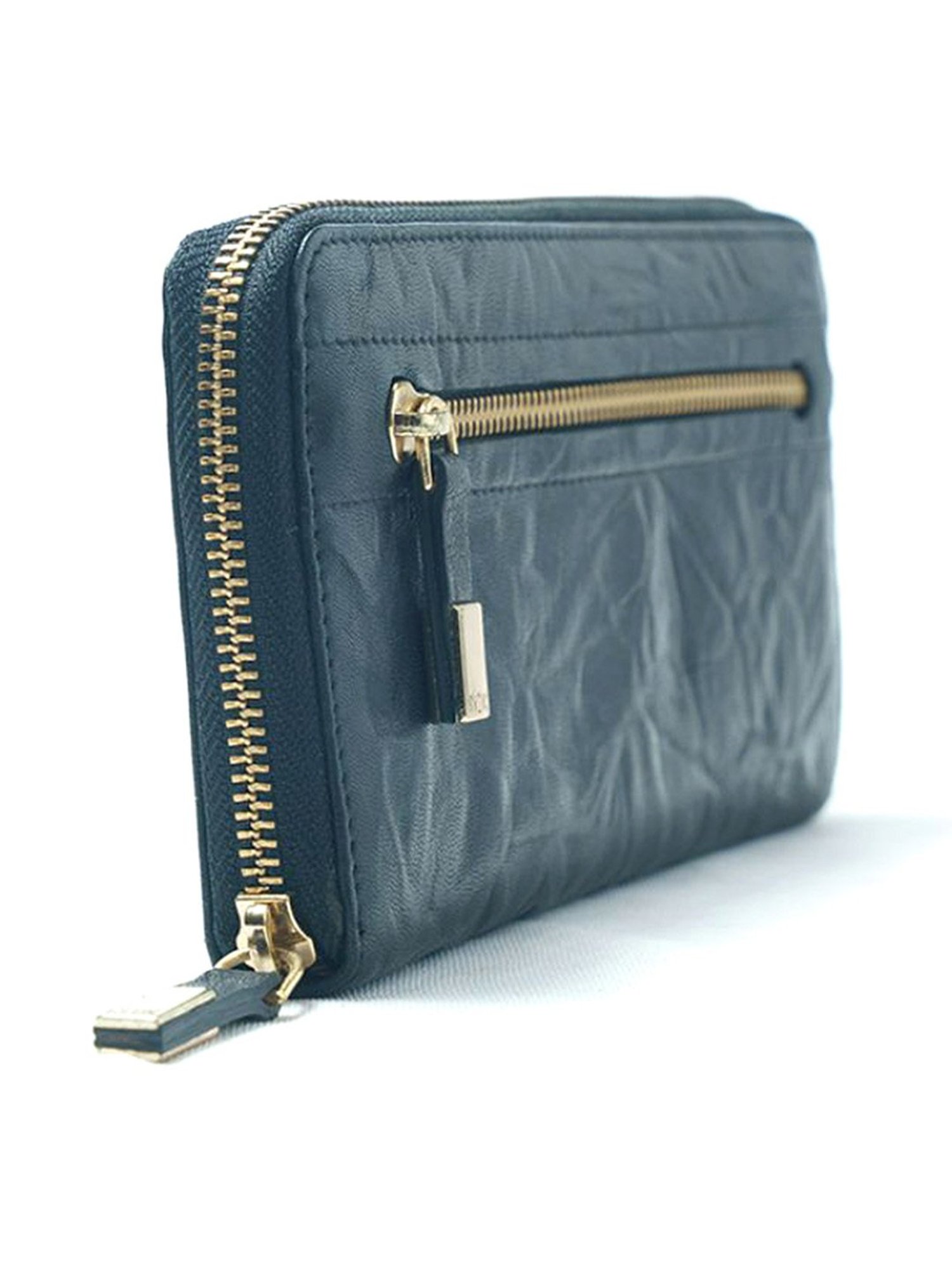 RI2K London Light Tan Leather Textured Zip around Wallet