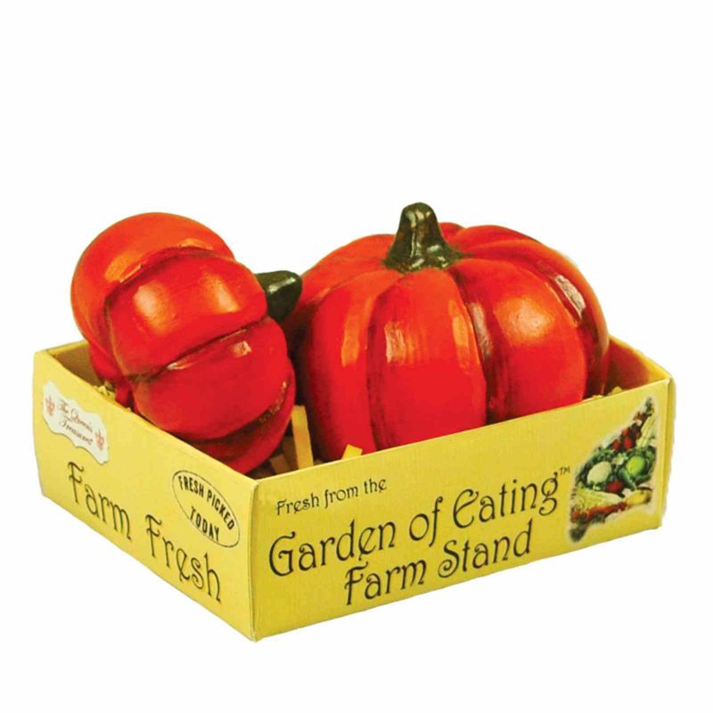 The Queen's Treasures 18 Inch Doll Farm Fresh Food Accessories, Set of 2 Pumpkins In Veggie Crate