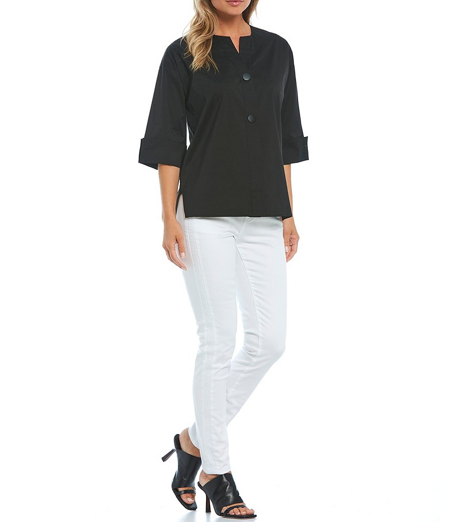 Kasper Glen Plaid Notch Lapel Two Button Front Pocket Jacket