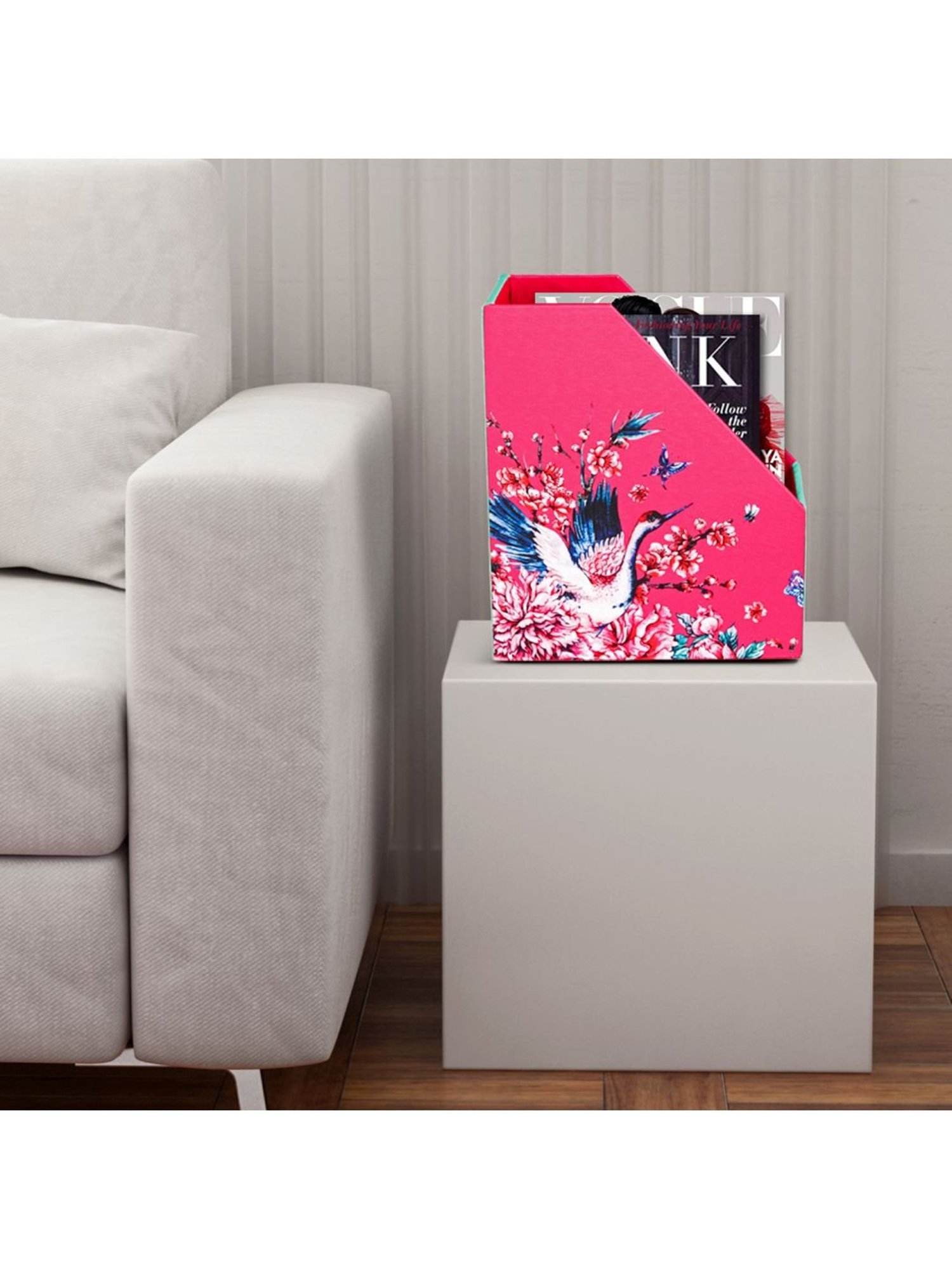 SEJ by Nisha Gupta Pink Magazine Rack - Set of 1