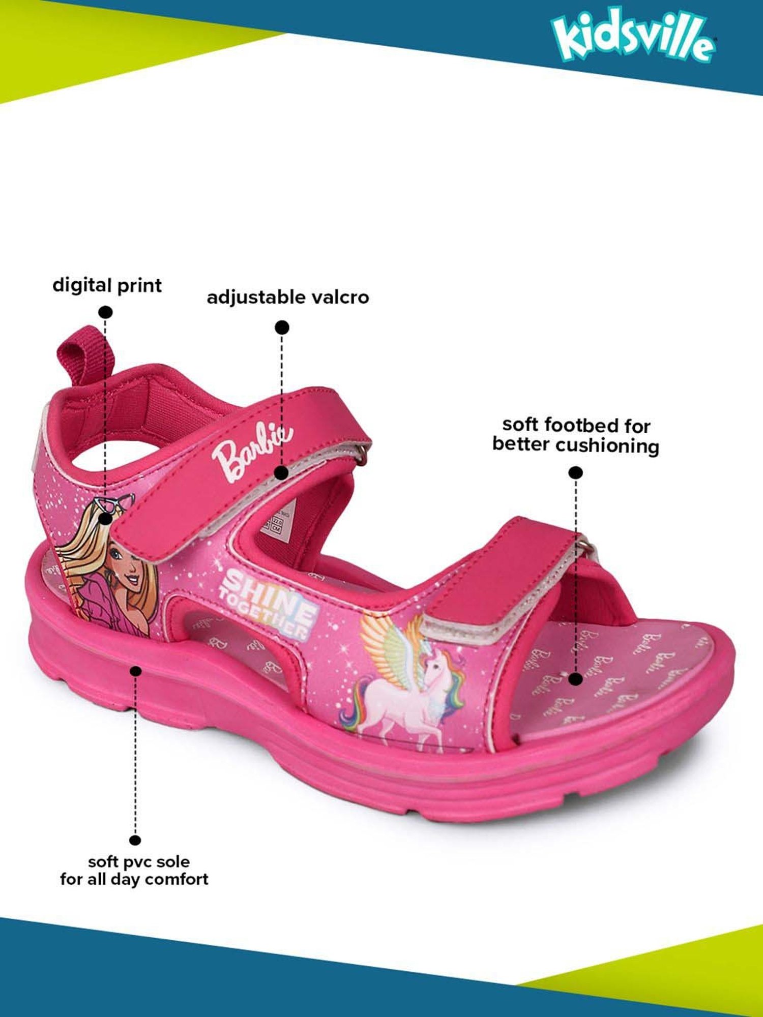 Passion Petals Kids Pink Sling Back Clogs