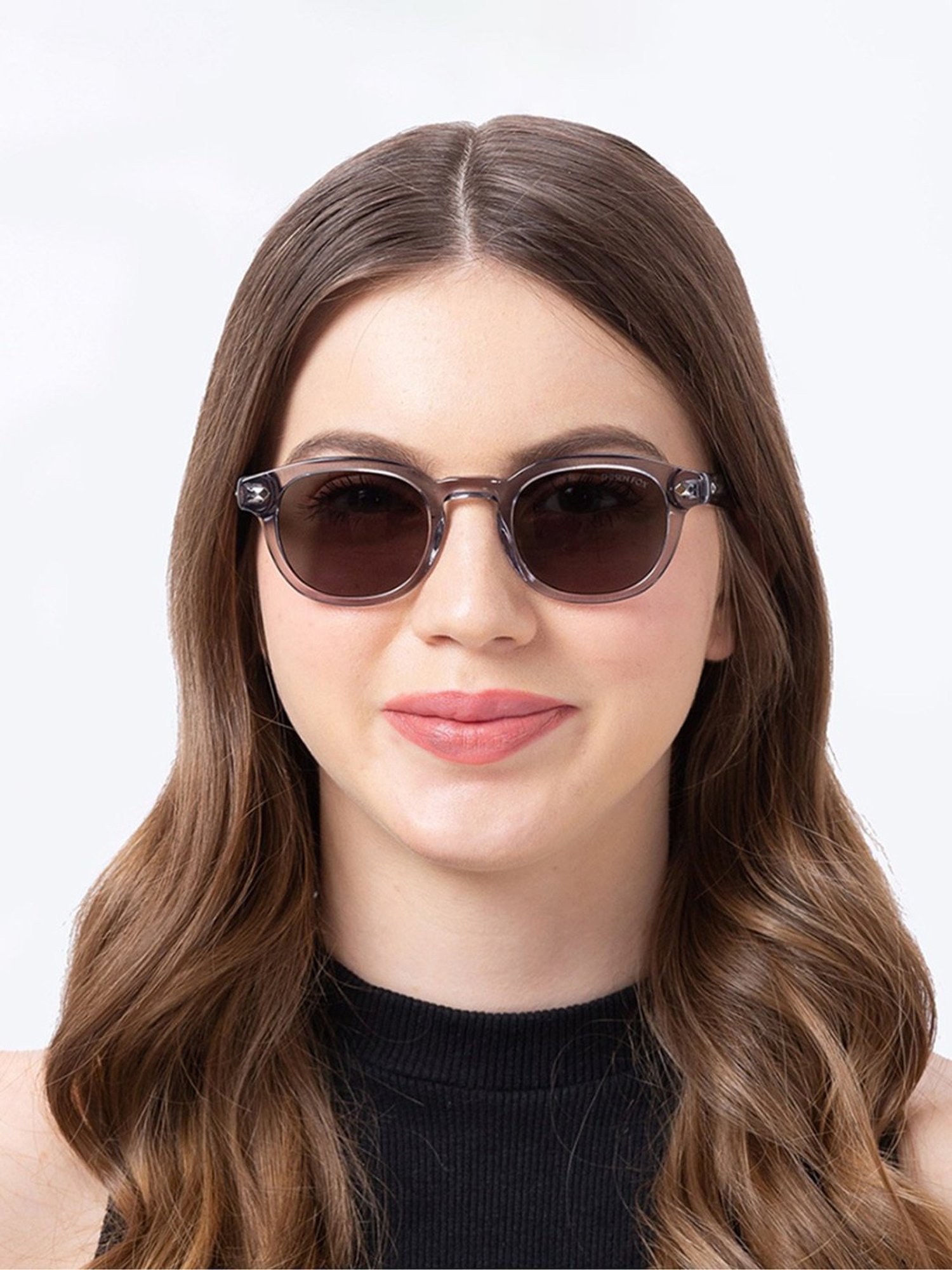 Shisen Fox Kitsune Somke Round Unisex UV Protection Sunglasses -46 mm