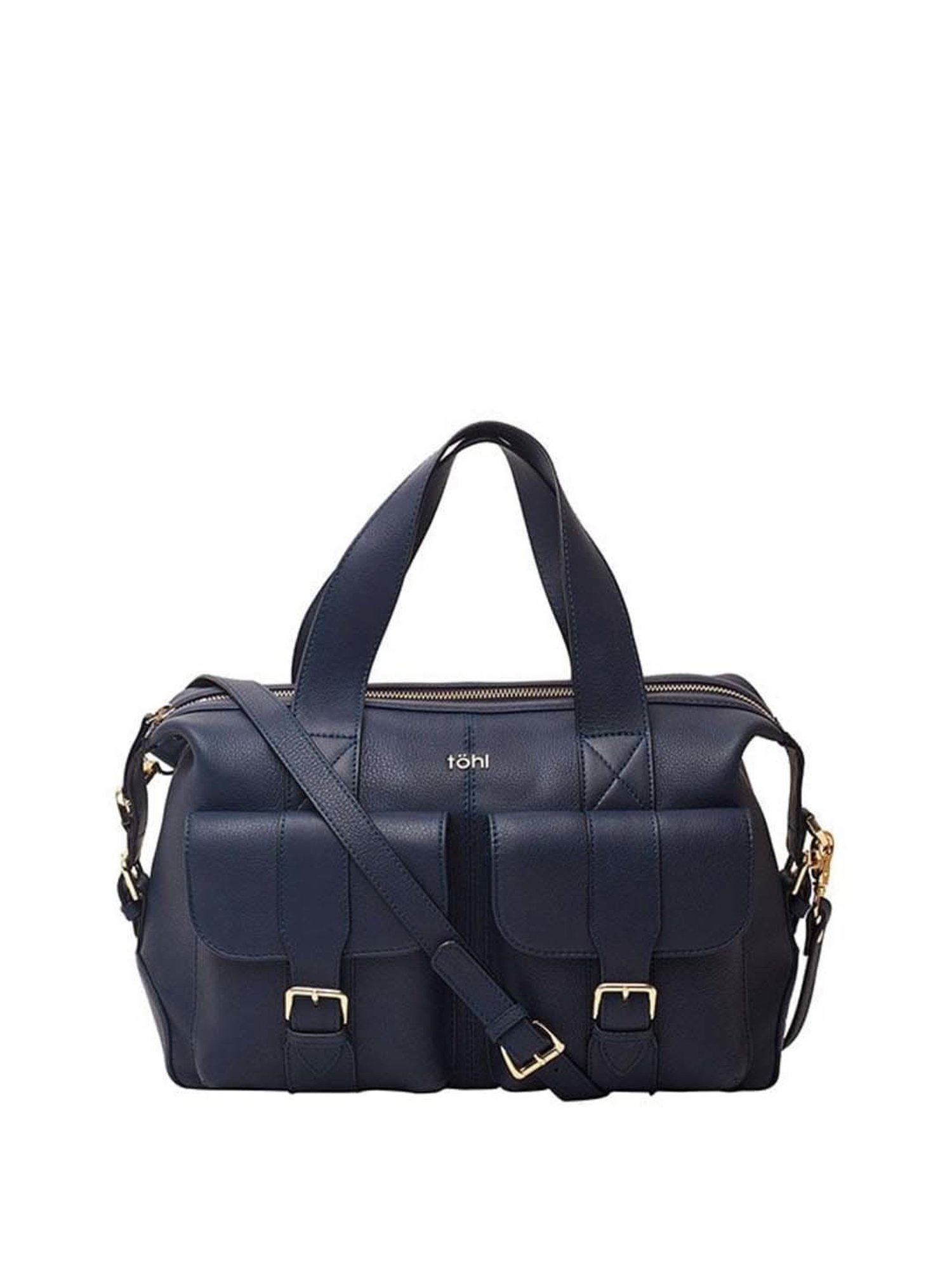 Tohl Pepys Navy Solid Leather Handbag