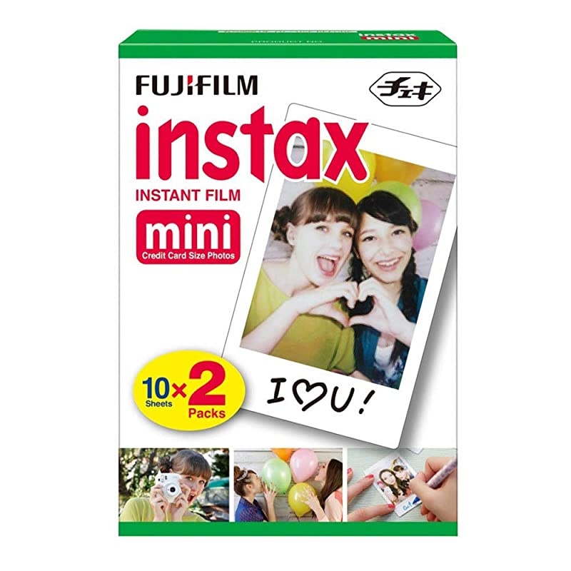 instax Mini 9 Instant Camera Flamingo Pink and instax Film Twin Pack 20 Exposures Bundle