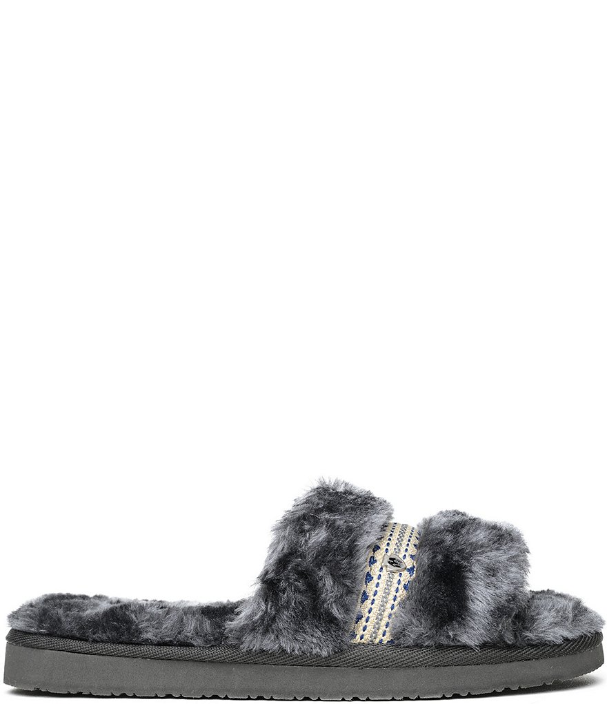 Minnetonka London Faux Fur Slides