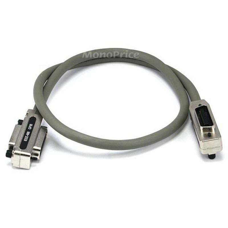 Monoprice IEEE-488 Cable - 1 Meter - Gray | With Metal Hood, Commonly used on older systems by Commodore, HP and Tektronix