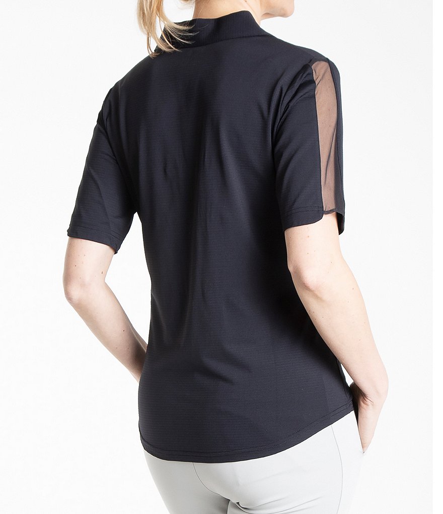 Bette & Court Isla Short Sleeve Collared Polo Top