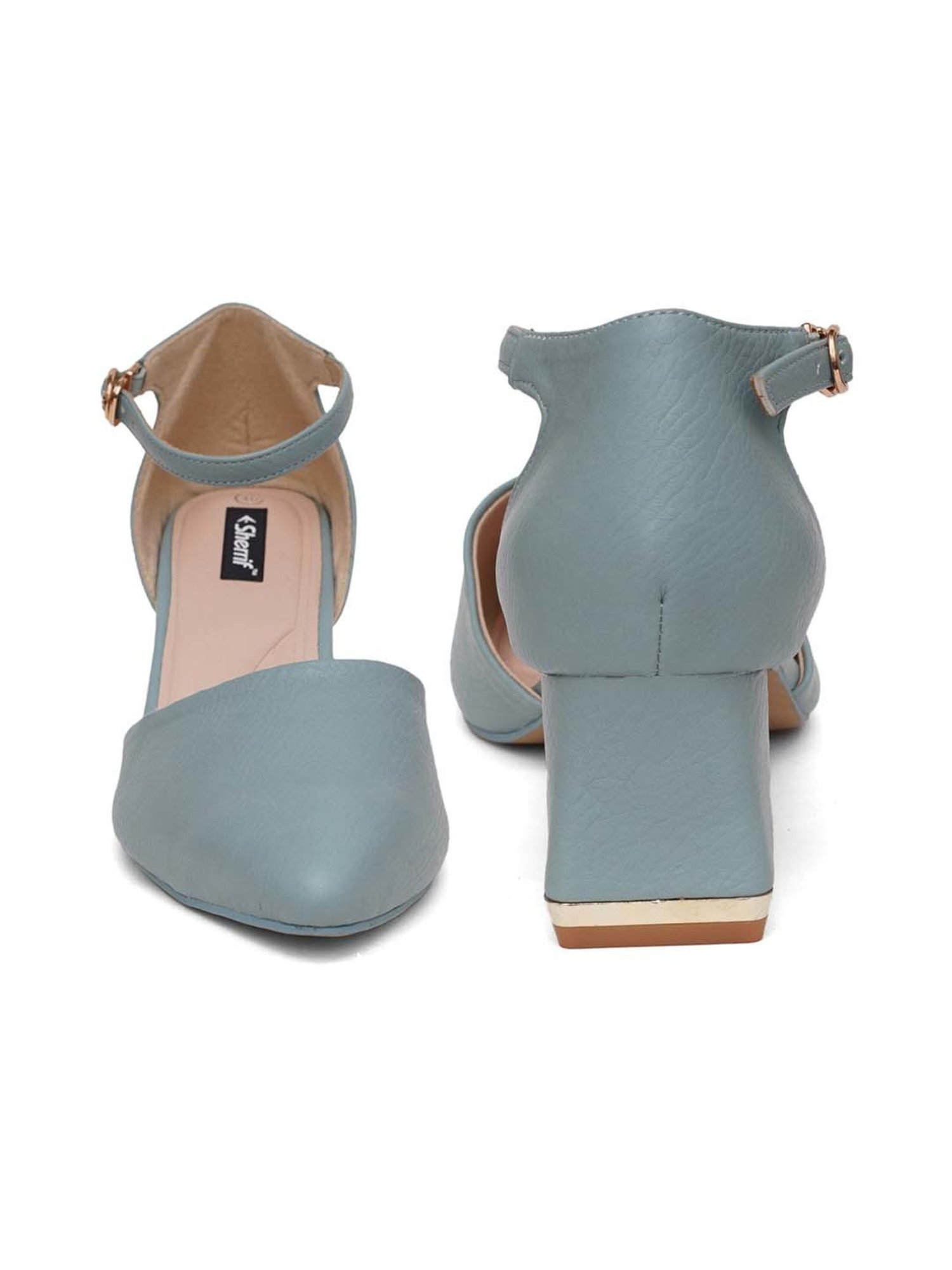 Sherrif Women's Blue Ankle Strap Sandals