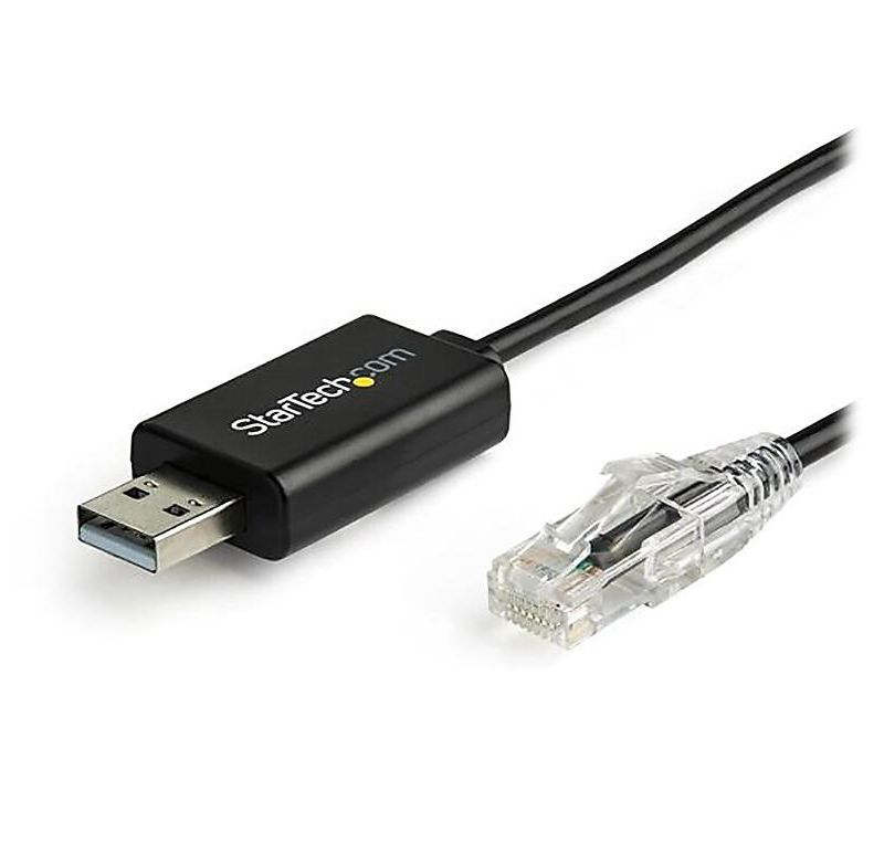 StarTech 6' USB to RJ45 Console Cable, Black ICUSBROLLOVR