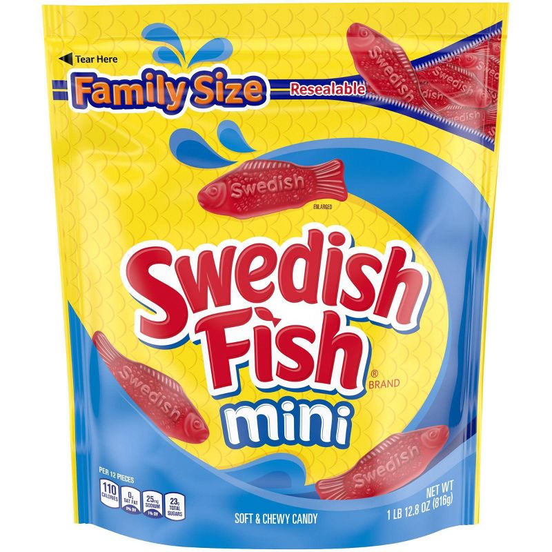Swedish Fish Mini Soft & Chewy Candy Family Size Bag - 30.4oz