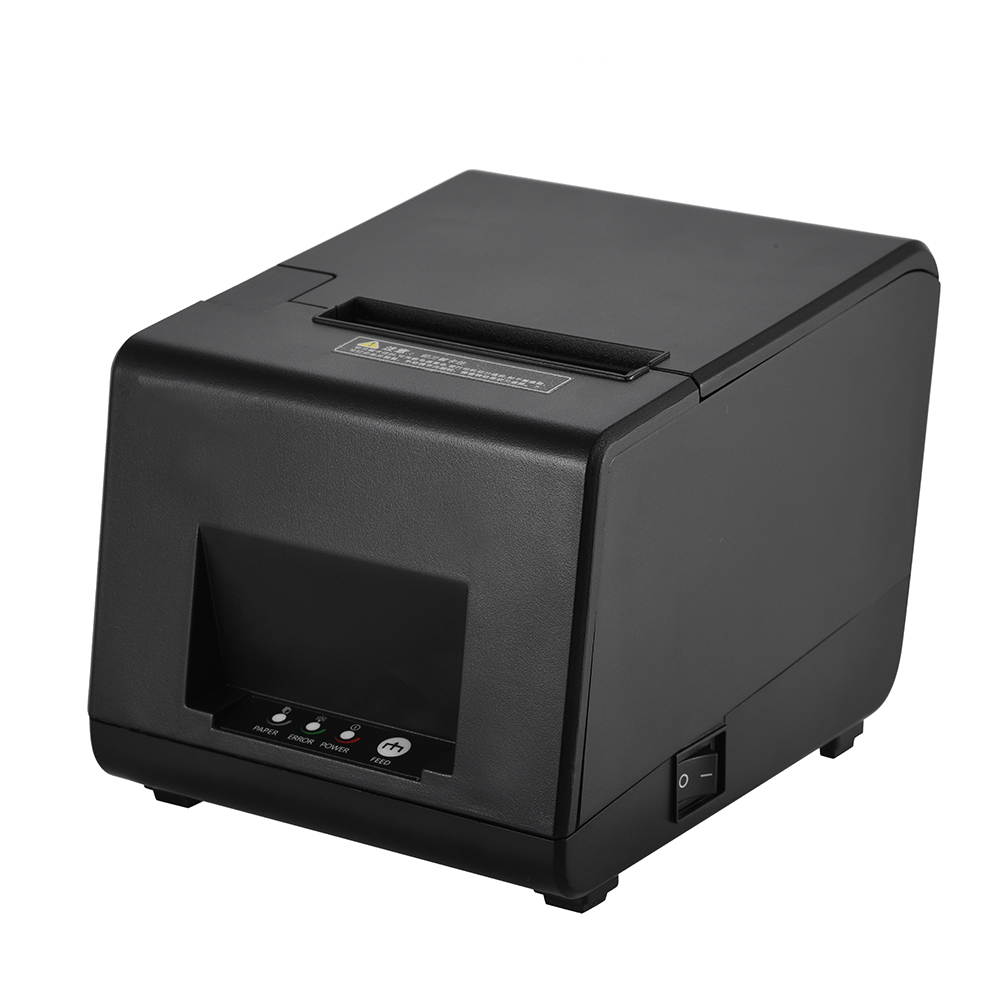 Gprinter GP-L80160I Thermal Receipt Printer Barcode Label Graphic Printer with Cutter 160mm/s 80mm Printing Width for Reastaurant Kitchen USB POS Computer