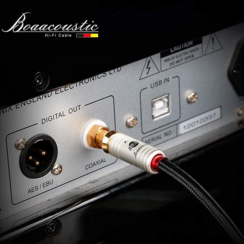 JIB  4N OFC HiFi RAC to RCA Male to Male Subwoofer Cable - 6ft/2M