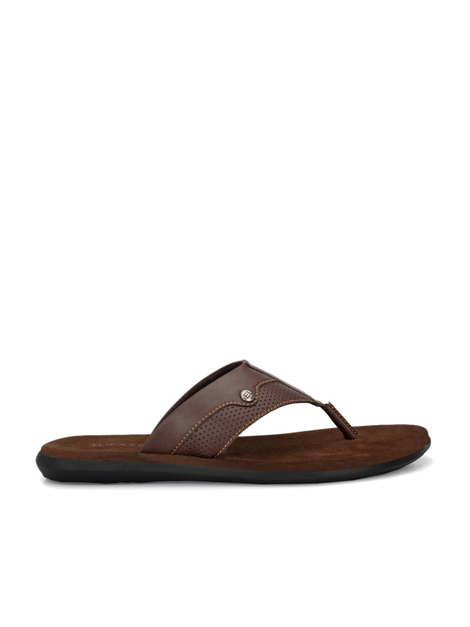 El Paso Men's Brown Thong Sandals