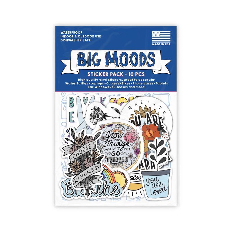 Big Moods Positivity Sticker Pack 10pc