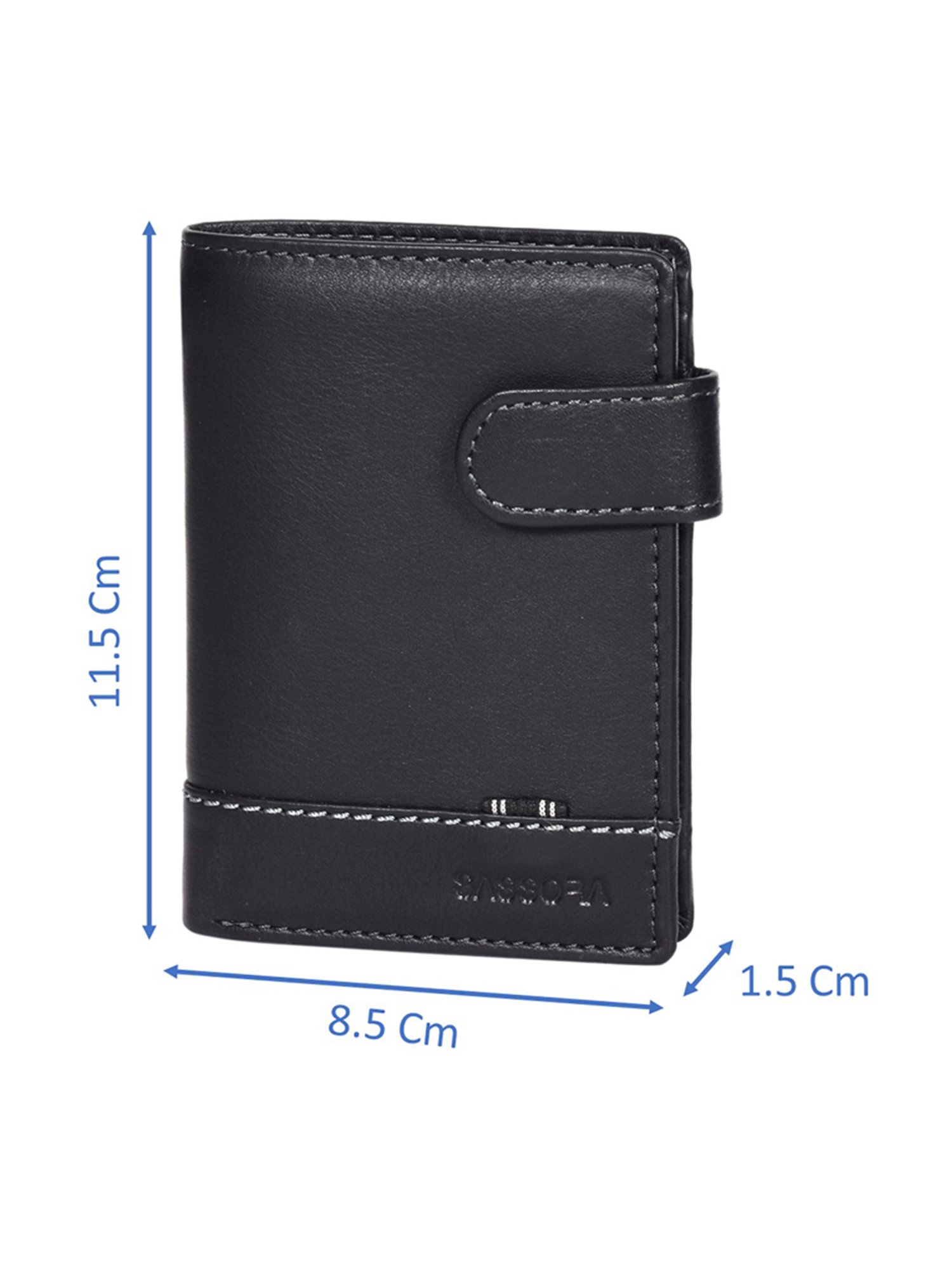SASSORA Pablo Black Small Leather Notecase