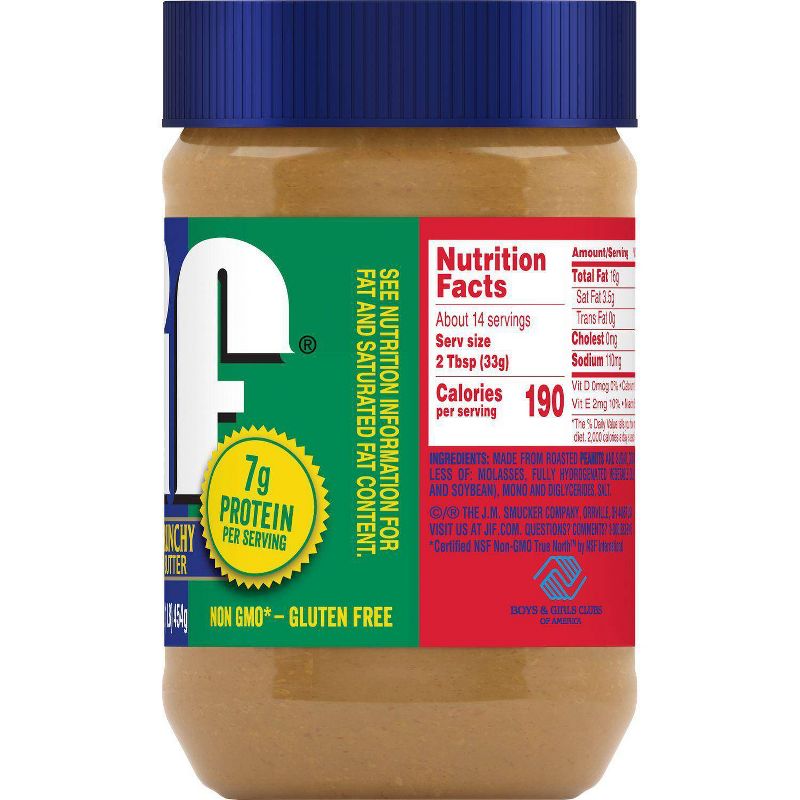 Jif Crunchy Peanut Butter - 16oz