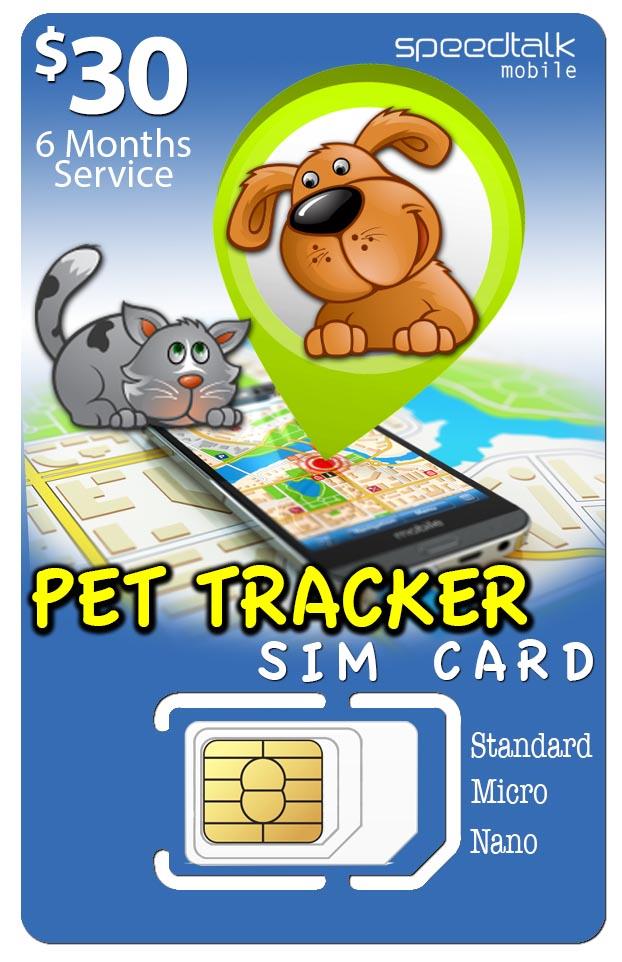 6 Months PET Tracker SiM Card | 3 in 1 - GSM 2G 3G 4G LTE | for Dog/CAT Tracking and Activity Devices - Canada and Mexico Roaming