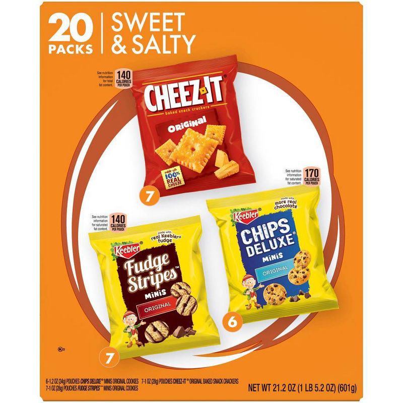 Kellogg's Keebler Cookies and Cheez-It Crackers, Variety Pack - 20ct