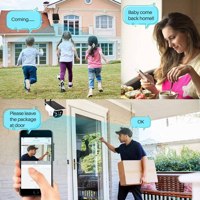 4G LTE Outdoor Battery and Solar-Powered Cellular Security Bullet Camera,SIM Card Included,1080P Starlight Night Vision, PIR Motion Detection ,No WiFi or Wire Needed-Wyave