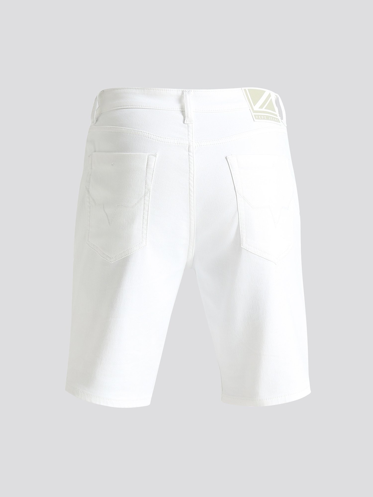 Pepe Jeans White Regular Fit Denim Shorts