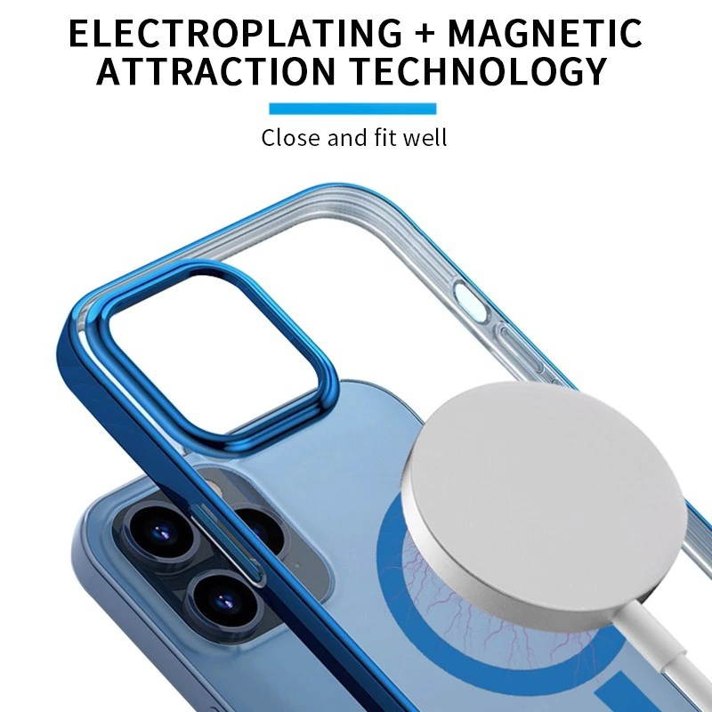 Magnetic Phone Case For iPhone 12 11 Pro Max 12Mini Phonecase Luxury Plating Back Cover For Apple i Phone Skin Shell Protective