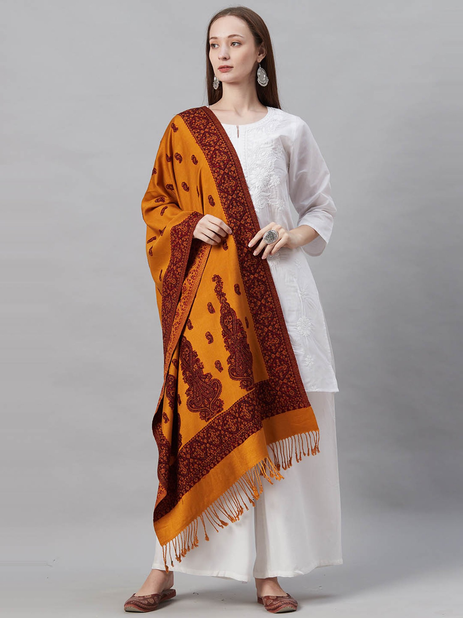 Indo Era Mustard Dupatta
