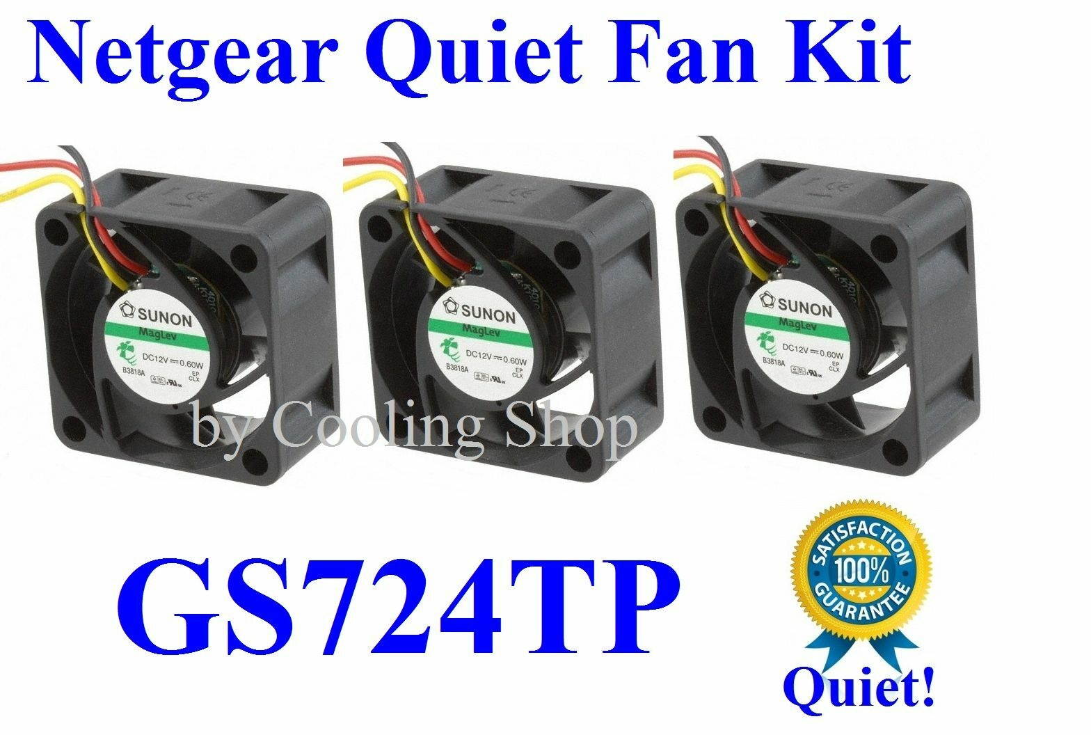 3x New Replacement Fans for Netgear GS724TP Delta Fan 24dBA Noise