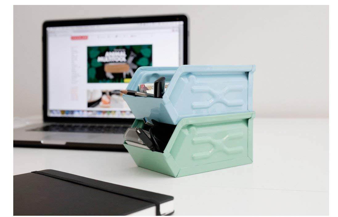 Kikkerland Metal Storage Container, Green (OR78-G)