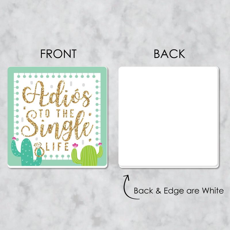 Big Dot of Happiness Final Fiesta - Funny Last Fiesta Bachelorette Party Decorations - Drink Coasters - Set of 6