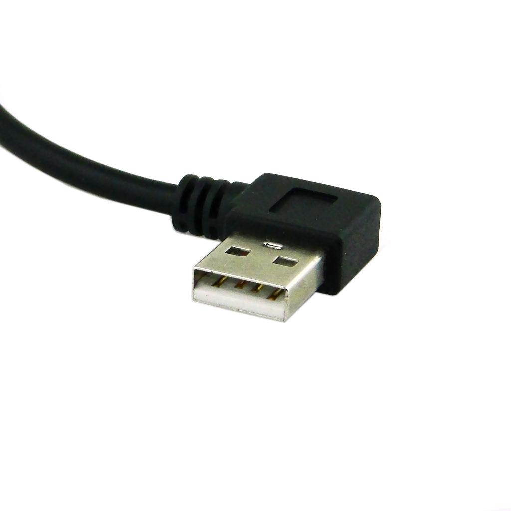 Right Angled 90 Degree USB 2.0 Male to Female Extension Data Cable 0.2m