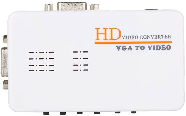 Docooler VGA to RCA S-Video Adapter PC Laptop to TV Video Converter Composite Switch Box