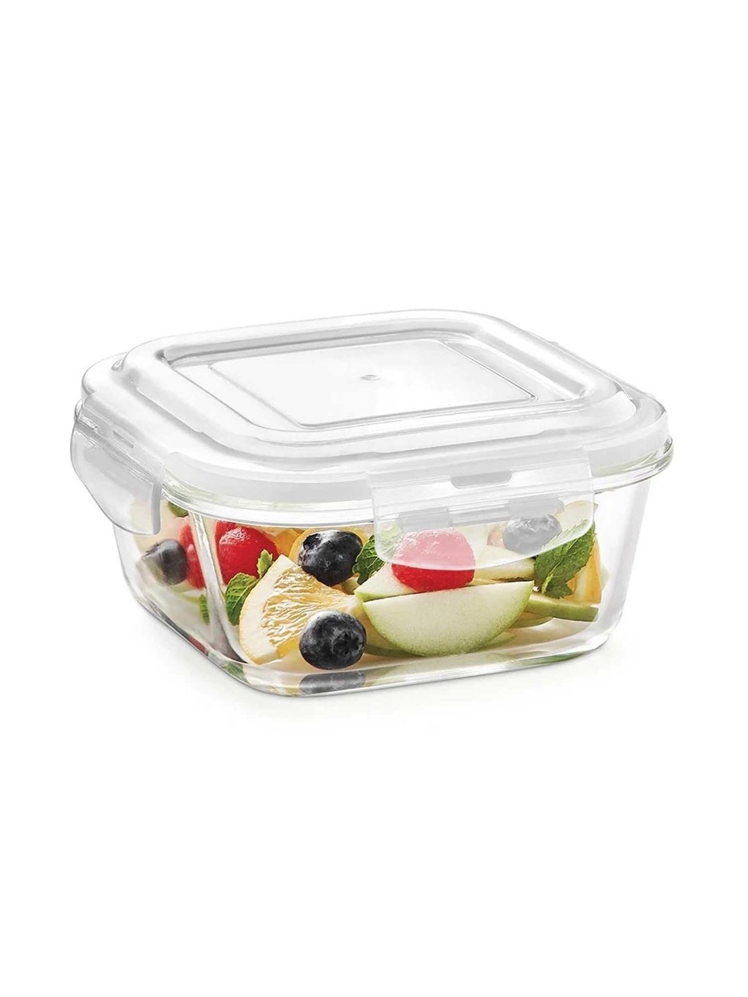 Borosil Transparent Glass Storage Container (1 L)