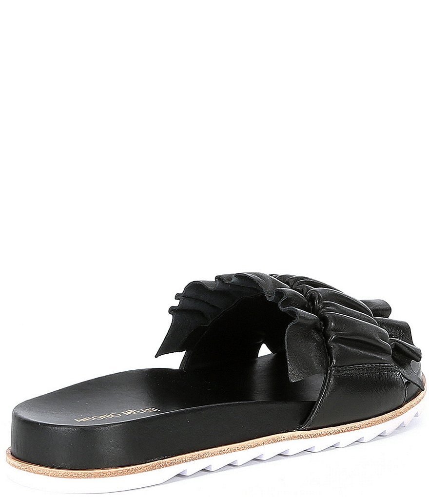 Antonio Melani Perinna Ruffled Leather Sandals