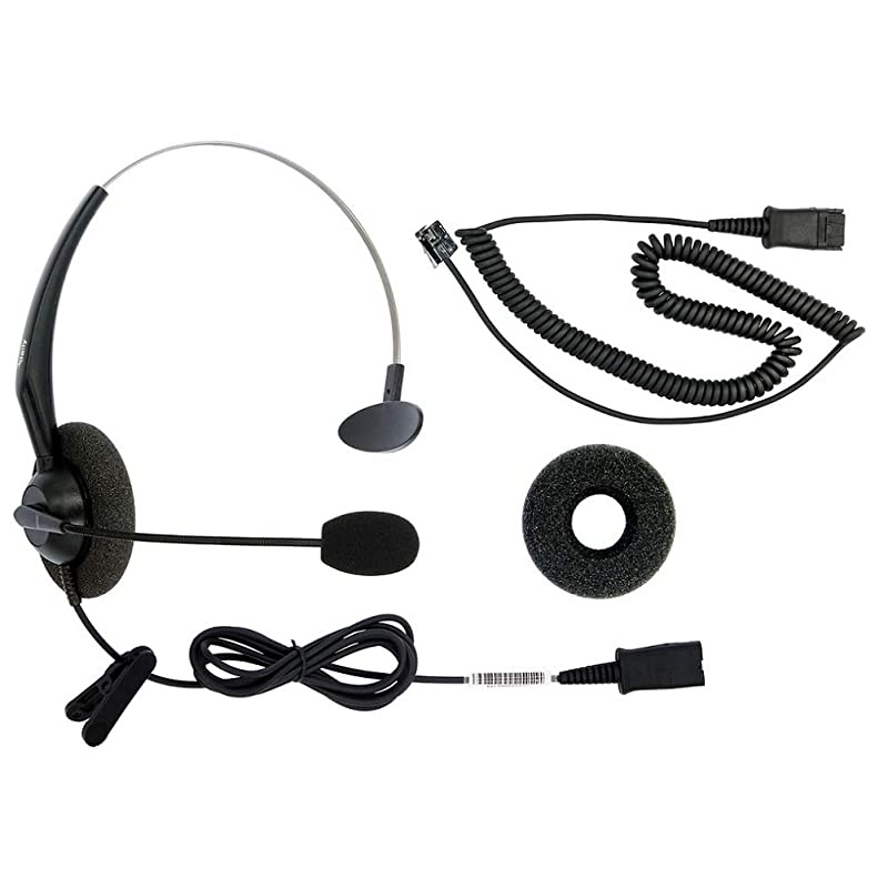 RJ9 Corded Phone Headset for Corded Home Telephones Office Analog Phones Aastra Avaya Polycom Digium Mitel ShoreTel NEC Phone