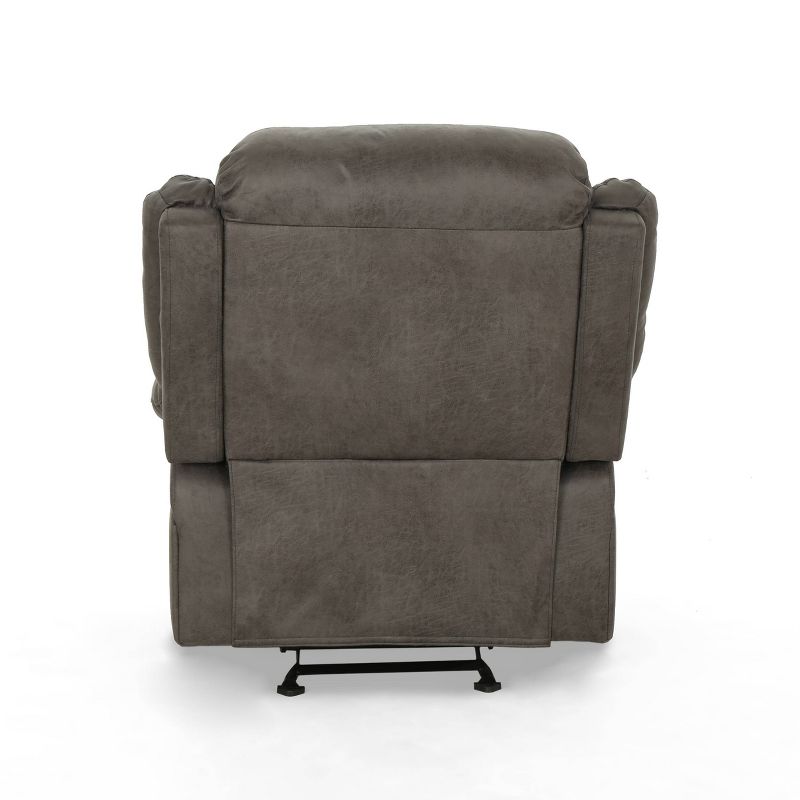 Horatius Traditional Microfiber Glider Overstuffed Recliner Slate - Christopher Knight Home
