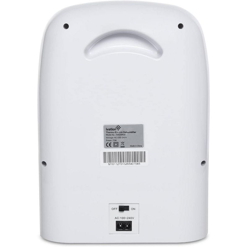 Ivation 1.25 Pint Mid-Size Thermo-Electric Dehumidifier For Spaces Up to 2,200 Cubic Feet