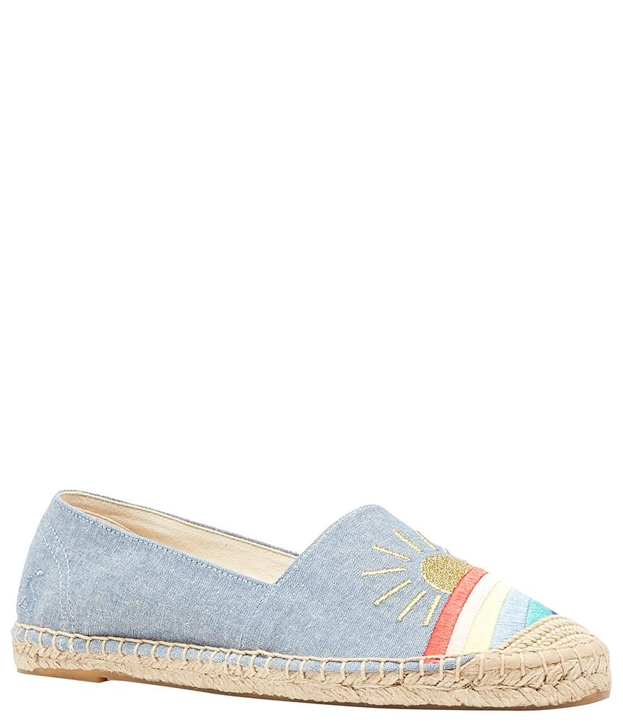 Joules Shelbury Rainbow Embroidered Slip-On Espadrilles