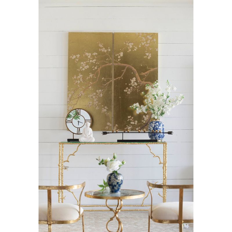 Set of 2 Cherry Blossom Panel Wall Arts Rose Gold - A&B Home