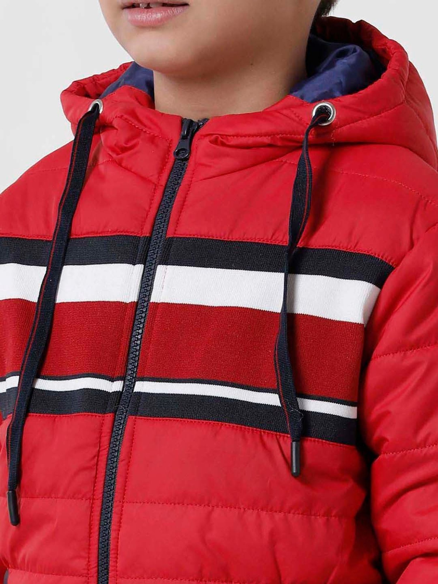 Kate & Oscar Kids Red Printed Full Sleeves Jacket