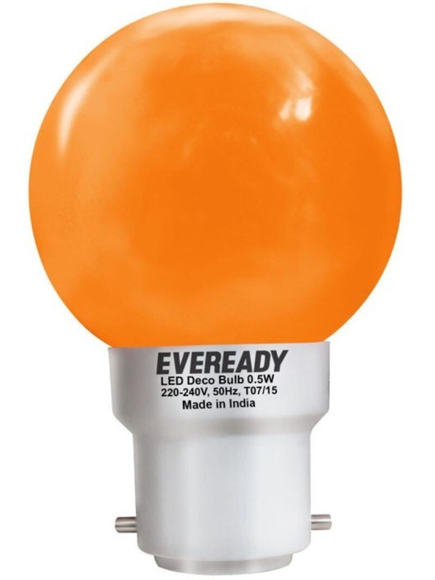 Eveready 0.5 W Standard B22 LED Bulb Pack of 6 (Orange)
